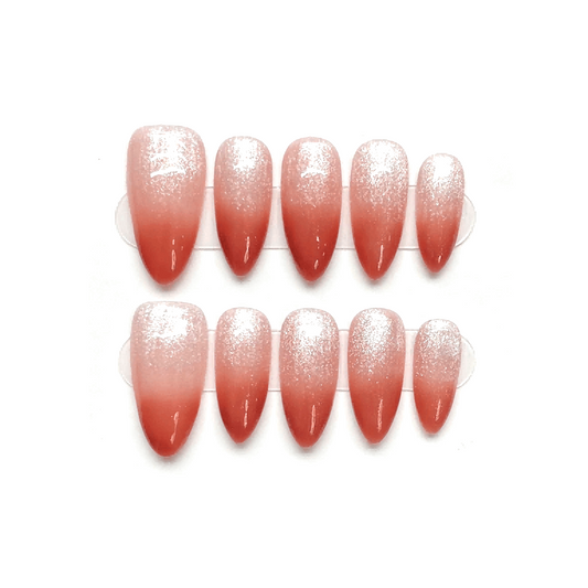 PEACH BLUSH - Medium Almond Press-on Nail - Reinesprit