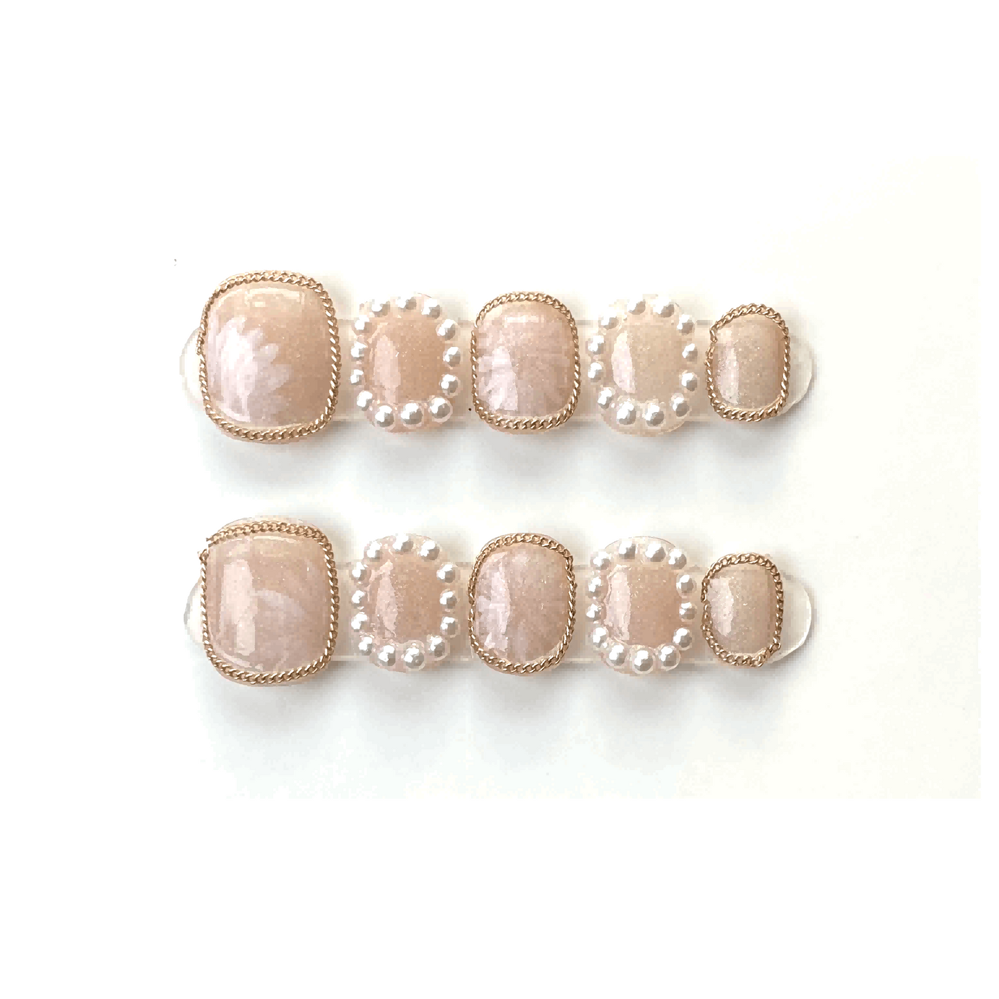 VINTAGE PEARL - Short Round Press-on Nail