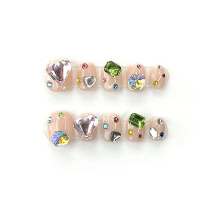 YOUTH - Short Round Press-ons Handmade Nails