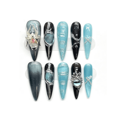 HUNTER - Long Stiletto 3D Press-on Nail