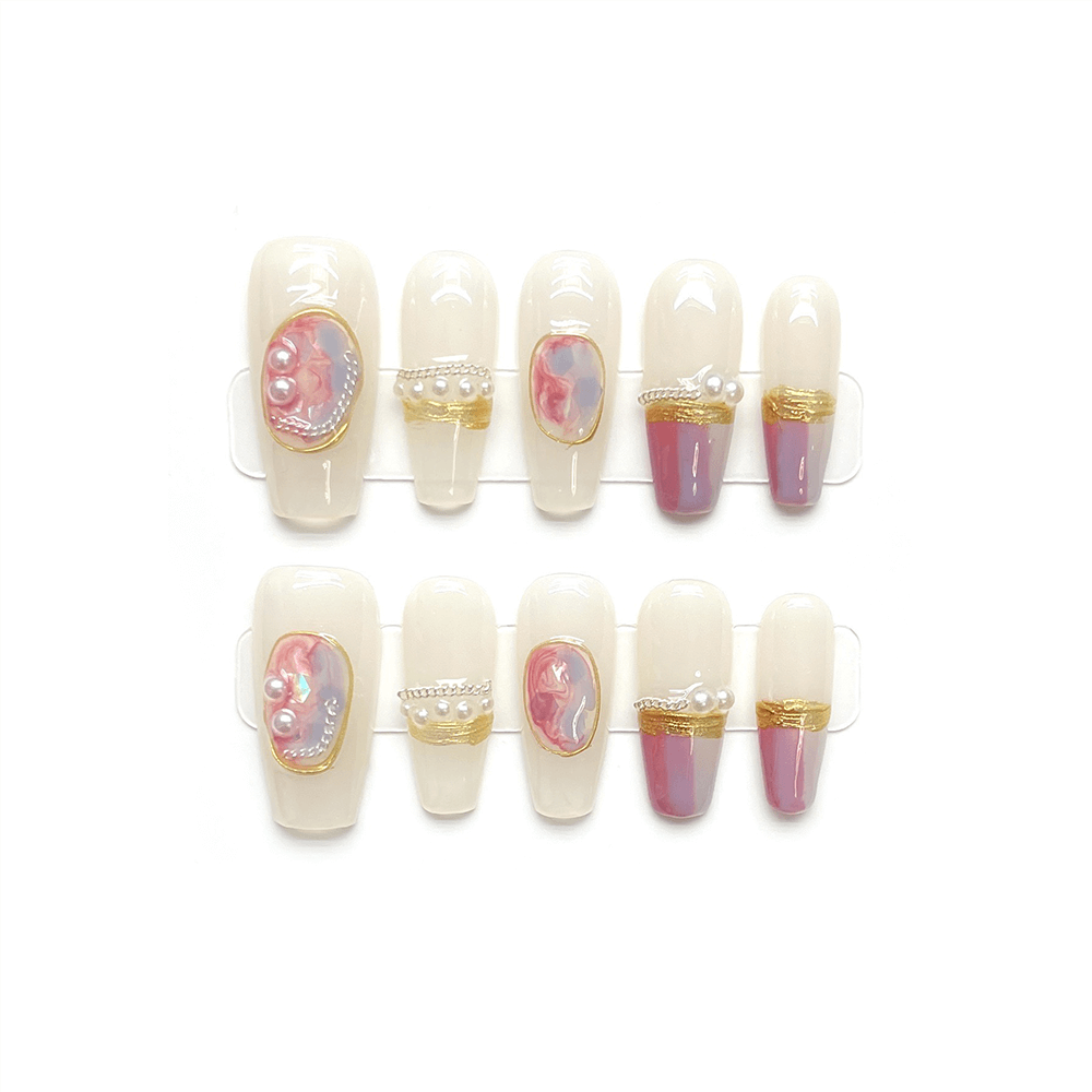 LULLABY - Medium Coffin High Quality Handcraft Nails